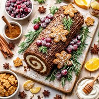 Gingerbread Yule Log