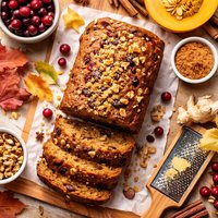 Gingered Cranberry Pumpkin Bread