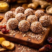 Gingered Date Balls No Cook