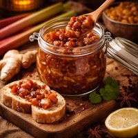 Gingered Rhubarb Chutney
