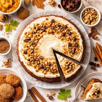 Gingersnap Pumpkin Cake with Raisins Walnuts