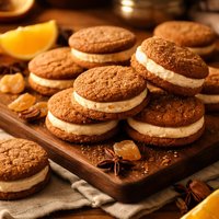 Gingersnaps with Orange Ginger Cream Filling