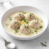 Giouvarlakia Avgolemono Rice Meatballs in Egg Lemon Sauce