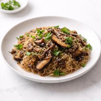 Glass Noodle Casserole with Shiitakes