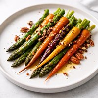 Glazed Asparagus Carrots with Pecans