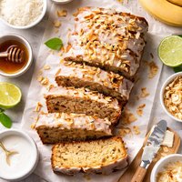 Glazed Coconut Banana Bread