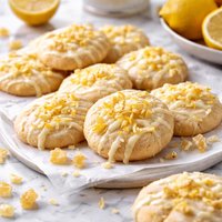 Glazed Lemon and Crystallized Ginger Cookies
