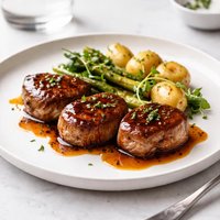 Glazed Pork Medallions for Two