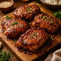Glazed Sesame Pork Chops