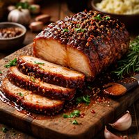 Glazed Sweet and Spicy Pork Roast