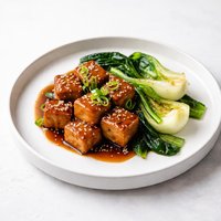 Glazed Tofu with Bok Choy