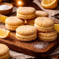 Glittering Lemon Sandwich Cookies