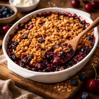 Gluten Free Blueberry Cherry Crumble