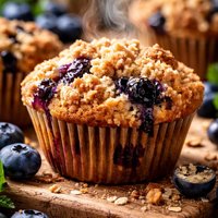 Gluten Free Casein Free Blueberry Streusel Muffins