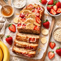 Gluten Free Strawberry Banana Loaf