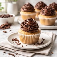 Gluten Free Sugar Free Vegan Vanilla Cupcakes with Chocolate