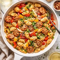 Gnocchi with Chicken Sausage Bell Pepper and Fennel