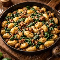 Gnocchi with Sausage and Spinach