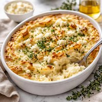 Goat Cheese Mashed Potato Gratin