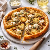 Goat Cheese Potato and Onion Tart