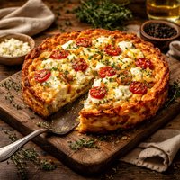 Goat Cheese Quiche with Hash Brown Crust