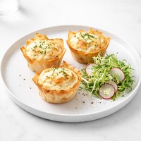 Goat Cheese Souffles in Phyllo Cups with Frisee Salad