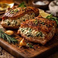 Goat Cheese Stuffed Pork Chops
