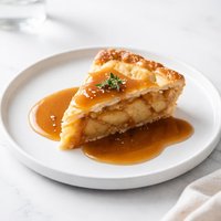 Golden Apple Pie with Rum Sauce
