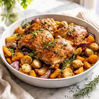 Golden Chicken and Autumn Vegetables