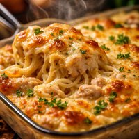 Golden Chicken Spaghetti Casserole