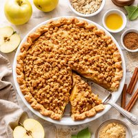 Golden Delicious Apple Pie with Oatmeal Crumb Topping