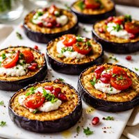 Golden Eggplant Aubergine Rounds
