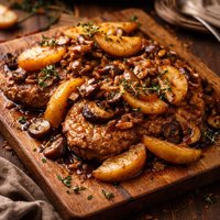 Golden Mushroom Pork Apples