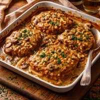 Golden Mushroom Pork Chop Bake
