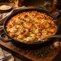 Golden Potato and Onion Gratin