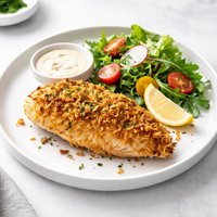 Golden Potato Coated Baked Chicken