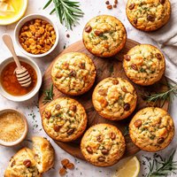 Golden Raisin Rosemary Muffins