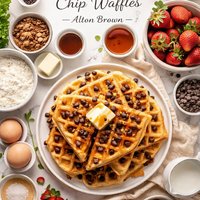 Good Eats Chocolate Chip Waffles Alton Brown
