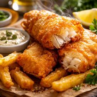 Good Ol English Style Beer Battered Fish N Chips