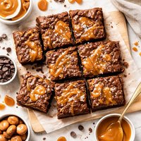 Gooey Caramel Brownies