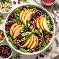 Gorgonzola Pear Salad with Merlot Shallot Dressing