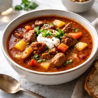 Goulash Soup Pork or Lamb Jhus Vagy Diszno Gulyas