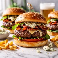 Gourmet Bleu Cheese Burgers