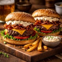 Gourmet Horseradish Hamburgers