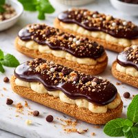 Graham Cracker Chocolate Eclairs