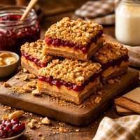 Graham Peanut Butter and Jam Bars