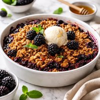 Granola Oatmeal Crunch Blackberry Cobbler