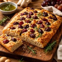 Grape Focaccia with Rosemary