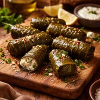Grape Leaves Stuffed with Goat Cheese