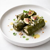 Grape Leaves Stuffed with Goat Cheese Figs